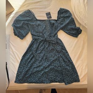 Black & Blue Floral Dress